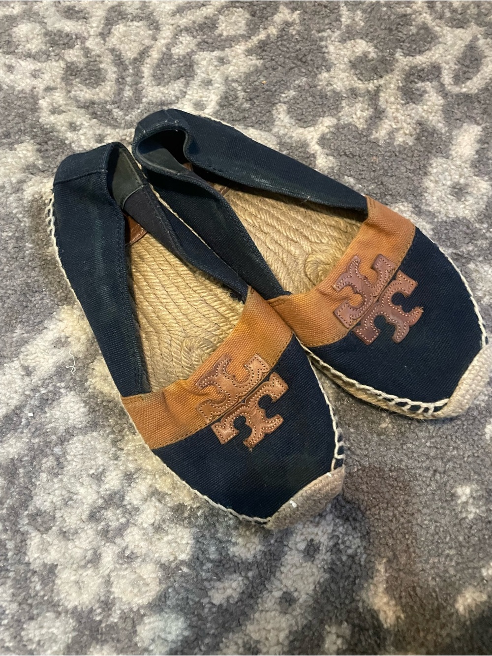 Tory Burch Canvas Espadrille Flats size 7
